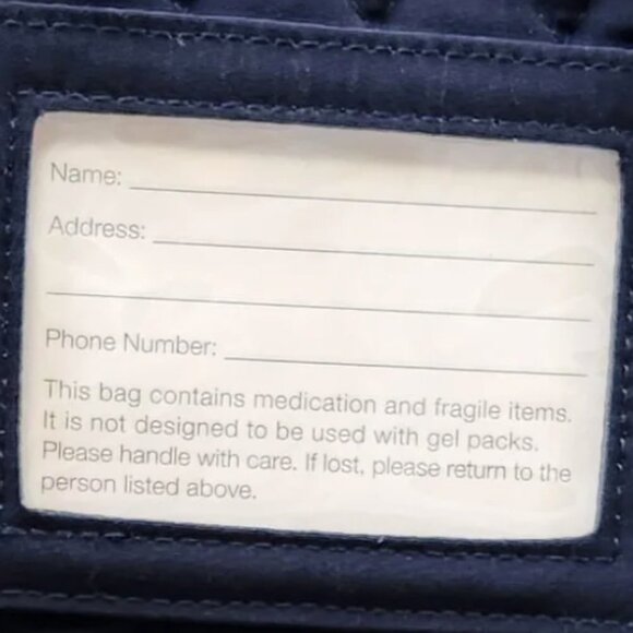 Vera Bradley Navy Make-Up/Medicine (Cold) Travel Accessory Bag in Microfiber - Picture 3 of 5